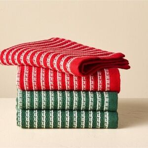 Set of 4 Dish Cloths Red/ Green - Hearth & Hand™ with Magnolia